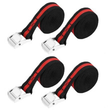 LAR 4Pcs 8Ft Car Truck Tie Down Loading Strap Luggage Tie Down Ratchet Belt Buckle