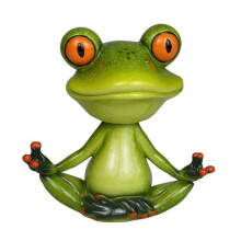 Meditation Frog Figurine Miniature Resin Garden Lawn Ornament