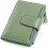 Small women's bifold wallet in genuine leather with RFID blocking - Light Green 1