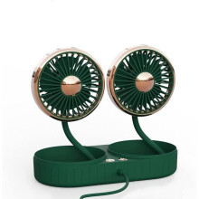 Adjustable Dual-Head USB Car Fan for Baby Back Seat, 3 Speeds, 24V, Quiet, for Car, Home A348