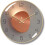 Modern Silent Wall Clock, 30cm Digital Wall Clock, Round Quartz Digital Wall Clock (Gold) 1