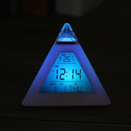Digital Alarm Clock - HB066 - 4 Colors - Alarm Function - Colorful Illuminated Display