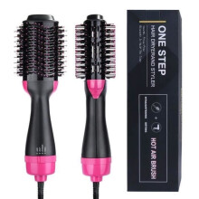 Light-Brush Ionic Heated Straightening Brush, 3-in-1 One-Step Hair Dryer for Salon Use, Negative Ion Hair Straightener and Comb