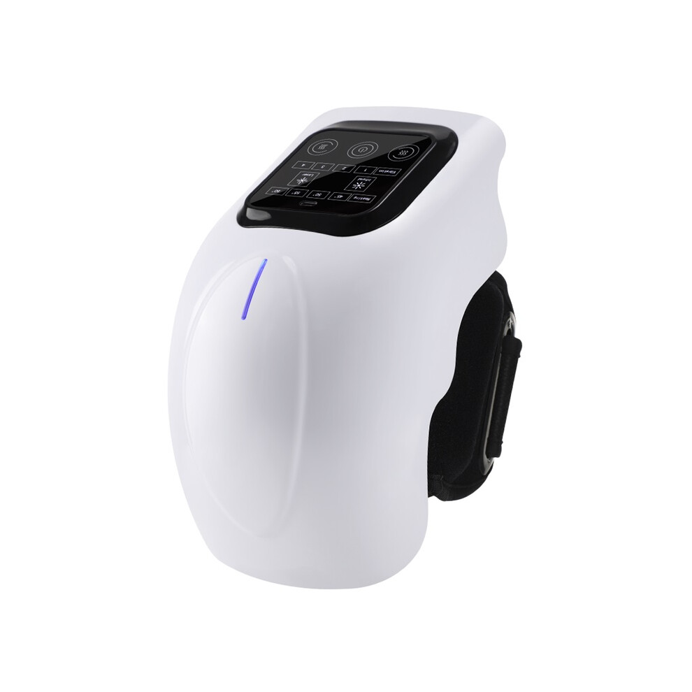 Stoyotu White (White) Knee Massager Heating Vibration 4 Thermal Levels Large Led Screen Knee Warmer Massage Device Deep Muscle Relaxation