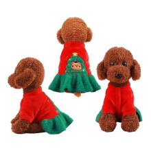 Christmas dog costume, winter cat costume, festive pet outfit, Christmas tree bear skirt