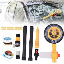 Car wash water brush, automatic rotating mop, long-handled telescopic car wash brush