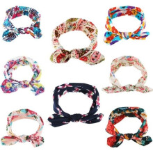 8 x Baby Girl Elastic Hoops Hair Bowknot Headbands