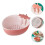 Drain basket - Kitchen - Brick red - 27.5x21x9.5 CM - PP - Double layer 1