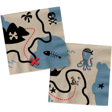 Pirate Party Treasure Map Napkins (Pack of 20)