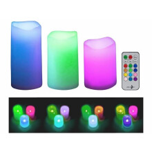 LED Candles - Lunartec - Pack of 3 - RGB - Adjustable Brightness - Timer