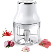 PowerDof Portable Electric Garlic Press 250ml - Mini Waterproof Chopper - For chopping garlic, onion, ginger, pepper, [L17]