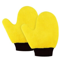 Set of 2 premium microfiber wash mitts - Extremely absorbent - Ultra soft - Dirt removal
