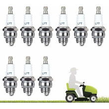 Pack of 10 L7T Spark Plugs for Chainsaws, Brushcutters, Lawnmowers, and Two-Stroke Engines with Hedge Trimmers