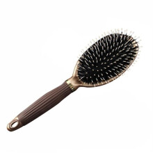 Natural boar bristle hairbrush, curl and straight hair massage brush and comb for men and women