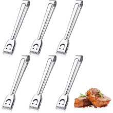 Kitchen Tongs - Stainless Steel - 6pcs - 2 Sizes - Ergonomic - Heat Resistant