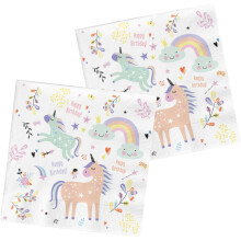 Unicorns & Rainbows Napkins (Pack of 20)