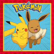 Pokemon-paperilautasliinat 33x33cm 20 kpl