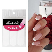 48 Pcs French Manicure Nail Art Tips Form Guide Sticker Polish DIY Stencil
