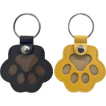 Pet hair keepsake box, pet hair storage bag, leather keepsake keychain with dog paw prints