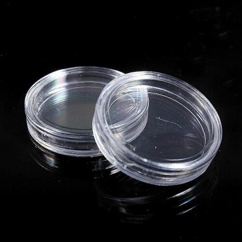 10 pcs Transparent small plastic coin box 23mm