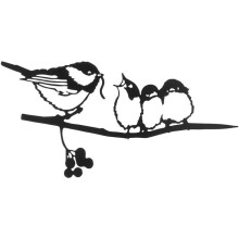 Metal Bird Silhouette, Bird Statue, Art Tree Decor, Figure for Outdoor Patio and Garden Decorations