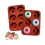 Silicone Donut Mold - 6 Cavities - Non-Stick - Temperature Resistant - Brick Red 1