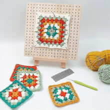 Yougang Boutique Wooden Crochet Blocking Board Knitting Blocking Mat with Rod Pins for Knitting Crochet
