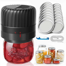 Electric Mason Jar Vacuum Sealer Kit for Wide-Mouth & Regular-Mouth Mason Jars,