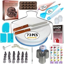 73-Piece Piping Bag and Cake Decorating Mold Set, DIY Baking Tools and Utensils Kit for Cake Decoration