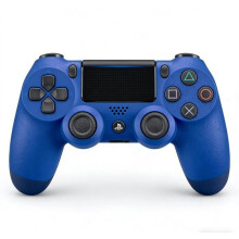 PS4 Wireless Bluetooth Controller – Sky Blue, ergonomic design, responsive joystick, rechargeable battery included