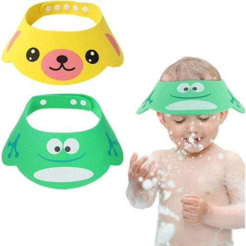 Baby Shower Cap - 2pcs - Shower Cap - Bath Protection - Adjustable - Animal Patterns