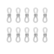 Schnallen für Brillenketten, 10er-Pack Silver