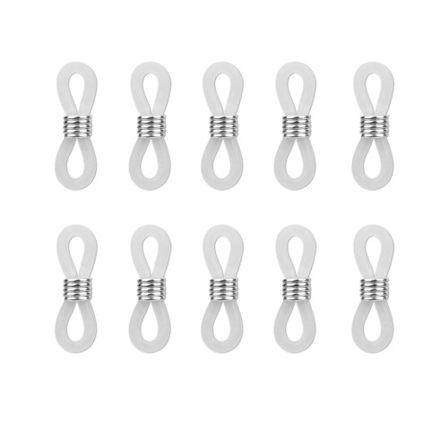 Schnallen für Brillenketten, 10er-Pack Silver