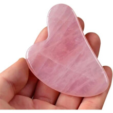 Gua Sha Stone for face, neck, arms, and body - Natural Rose Quartz Gua Sha Massage Tool, Facial Gua Sha Tool