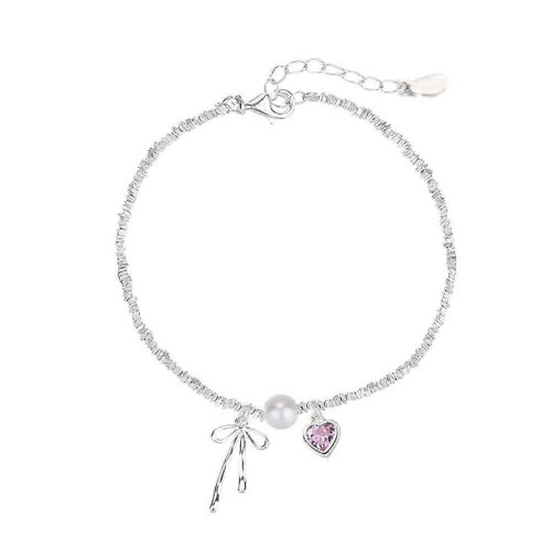 Unique Bow Heart Flower Beaded Adjustable Bracelets Exquisite Tassels Bracelet