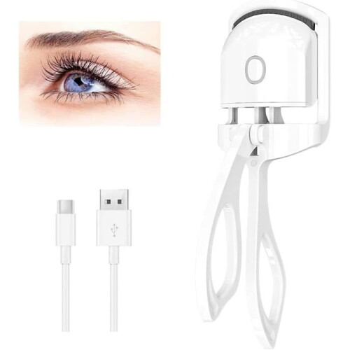 Heated eyelash curler, USB charging, 3 temperature modes, safe, long-lasting, fast