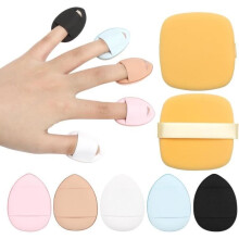 Set of 5 Mini Makeup Powder Puffs with 2 Puffs of Cosmetic Powder - Precise and Comfortable Application