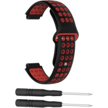 Smartwatch Band for Garmin Forerunner 220 230 235 630 620 735 645 Approach S20 S60 GPS Watch (Red+Black)