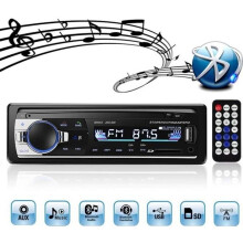 Bluetooth Car Radio, 4x60W Car Stereo Video FM Radio, MP3 Player with USB-SD-AUX and Hands-Free Calling and Remote Control