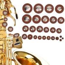Saxophone Pads - Multi-size - 26 pieces - Lambskin Leather - For Alto Saxophone - Long Lifespan