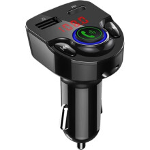 Bigben USB A+C Car Charger - 25W - FM Transmitter - Black - Hands-free