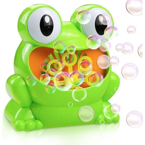Children's Frog Bubble Machine - Automatic Bath Toy - Bubble Solution Included