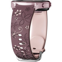 Silicone Watch Band Compatible with Samsung Galaxy Watch 7 6 5 4 FE 40mm 44mm, Two-Tone Floral Women's Watch Band
