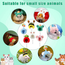 10pcs Tiny Hand-Knitted Hats for Hamsters, Guinea Pigs, Bunnies & More – Pet Costume Accessories, Easter Holiday Parties