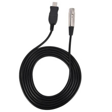 Microphone Link Adapter XLR Female to USB MIC Link Cable Line Black