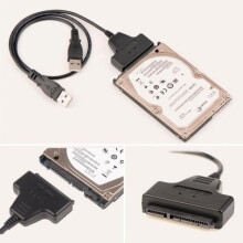 Three-Used 2.5" Hard Drive HDD Adapter USB 2.0 to IDE SATA Converter Cables Connector UK Electronics Access