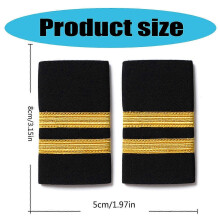 2lots Pilot Shoulder Badge Aviation Uniform Epaulet Flight Attendant Epaulet for Personality Patches Silver