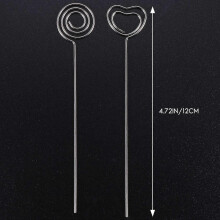 60 Pieces Metal Wires Memo Clip Note Card Holders Table Number Clip Photo Stand for Wedding Party