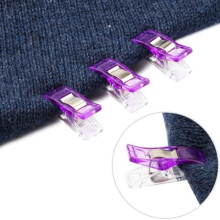 Sewing Clips - Craft Sewing - 60 Pieces - Colored Plastic - Dimensions 2.7x1x1.5 cm - Multi-colored