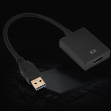 USB to HDMI Adapter - Unspecified - 1080P - Windows Compatible - Multifunctional - Black